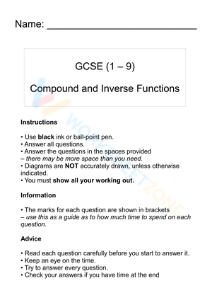 Compound and Inverse Functions: Updated Practice