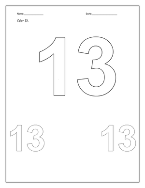 Practice Number Thirteen: Activity Worksheet