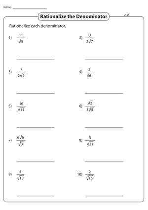 Learn to Rationalize the Denominator Effectively