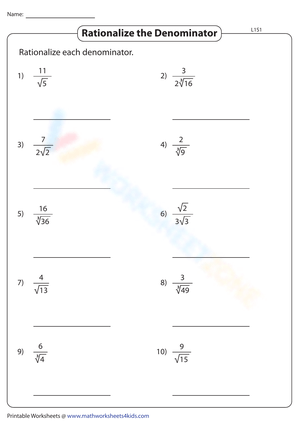 Learn to Rationalize the Denominator Effectively