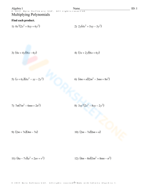 Multiplying Polynomials
