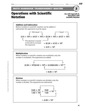 Operations with Scientific Notation Practice