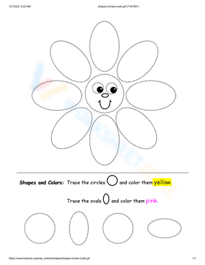 Oval Flower Identification Worksheet