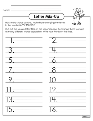Letter Mix-Up Recognition Worksheet