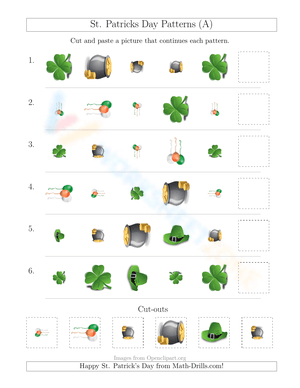 St. Patrick's Day Patterns Worksheet