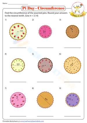 Pi Day Circumference Worksheet