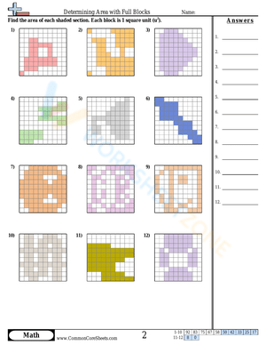 Determining Area Practice Worksheet