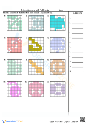 Determining Area with Full Blocks - Fun Math