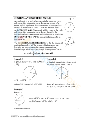 Exploring Central and Inscribed Angles