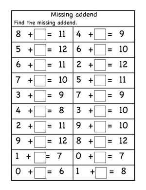 Finding the Missing Addend
