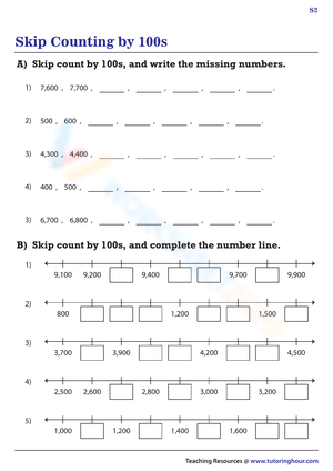 Worksheet to Count by 100