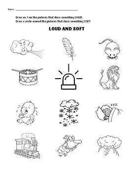 Identifying What's Loud Worksheet