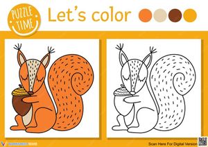 Color the Squirrel Worksheet