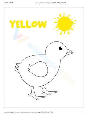 The Chick Coloring Worksheet