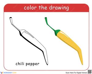 Chilli Pepper Coloring Page