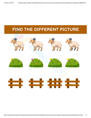 Find the Different Picture Worksheet