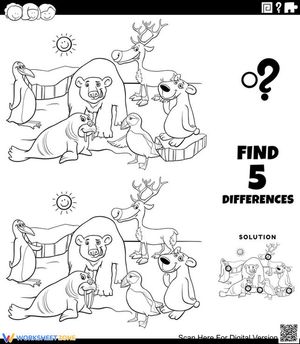 Animal Differences Spotting Worksheet