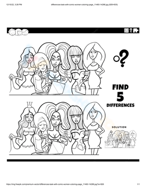 Spot the Girl Differences