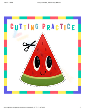 Watermelon Cutting Worksheet