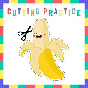 Printable Banana Cutting Practice Worksheet for Kids