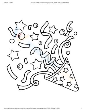 New Year's Eve Coloring Activity