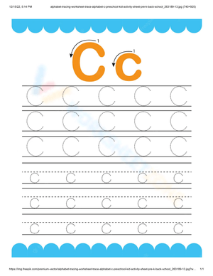 How to Write Letter C - Practice Worksheet 