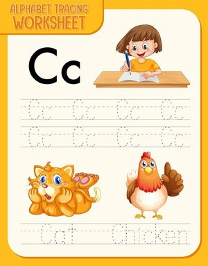Preschool Alphabet Tracing Worksheet - Letter C 