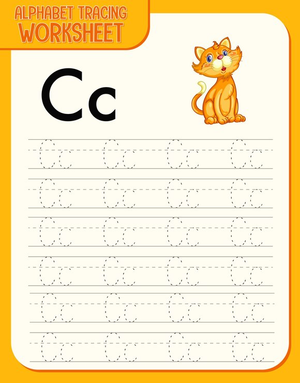 Printable Letter C Tracing Worksheet for Kids 