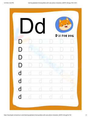 Learn to Write Letter D for Preschoolers 