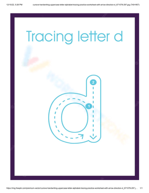Learn to Write Letter D Correctly 