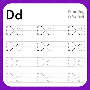 Letter D Tracing Worksheet | Essential Preschool Practice