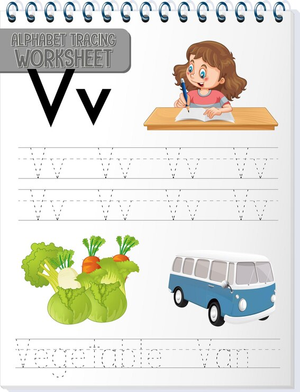 Letter V Tracing Worksheet | Essential Grade K-1 Ready