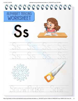 Learn Letter S with Snowflake
