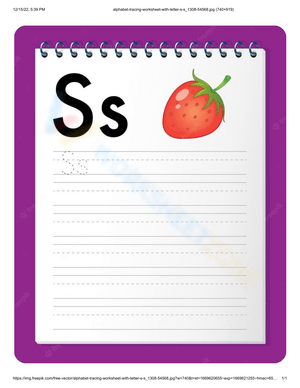 Tracing and Writing Letter S Worksheet