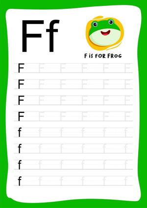 Grade K-1 Letter F Tracing — Printable No-Prep Worksheet