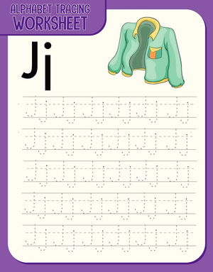 Letter J Tracing for Kindergarten 