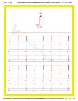 Printable Worksheet Letter J Tracing 