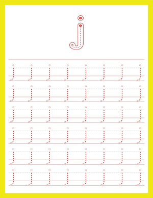 Printable Worksheet Letter J Tracing 
