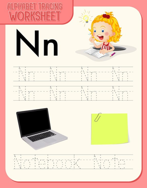 Letter Nn Tracing Worksheet | Essential Grade K-1 Ready