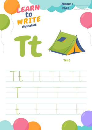 Letter T Tracing Worksheet | Essential Grade K-1 Ready