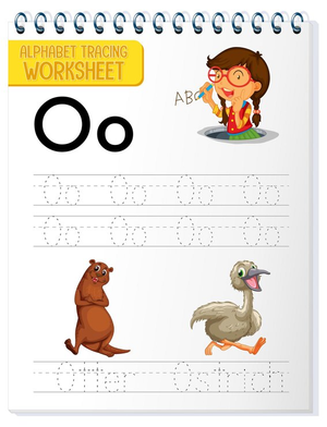 Letter O with Otter