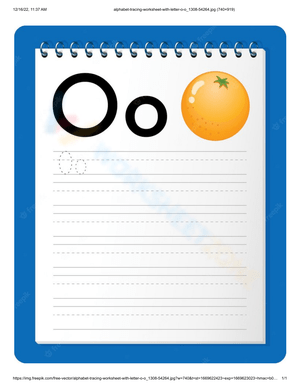 Letter O Tracing
