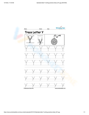 Mastering the Letter Y: Alphabet Practice