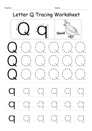 Q Tracing Worksheet