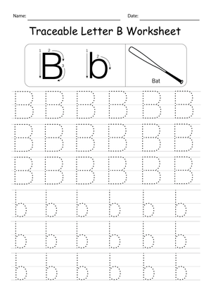 Letter B Tracing Fun