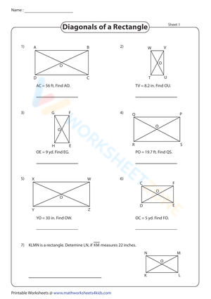 Diagonals of a Rectangle