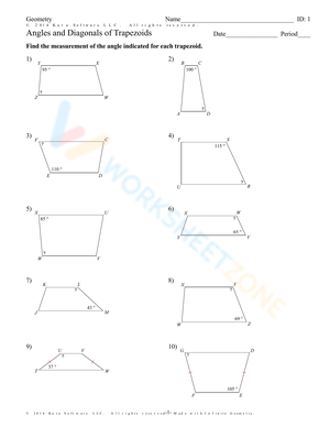  Angles and Diagonals of Trapezoids