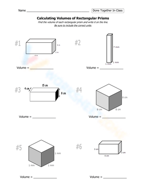 Calculating Volumes of Rectangular Prisms