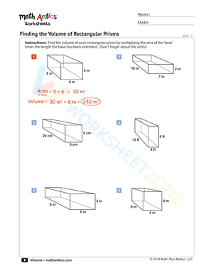 Volume of Rectangular Prisms