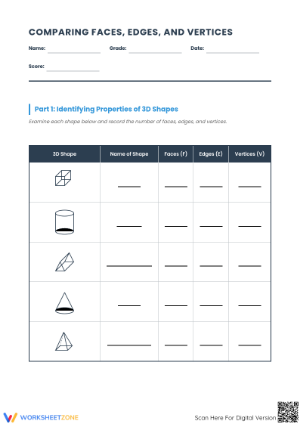 G.GMD.B.4 Worksheet: 3D Shape Properties — Grade 8 Aligned